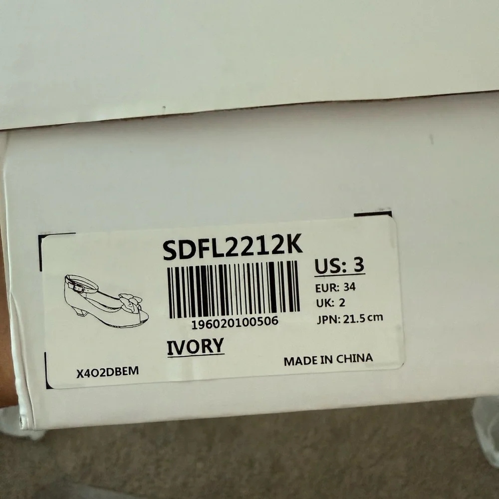 Dream Pairs Girls Cream Peep Toe Shoes